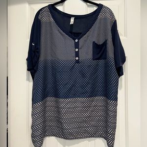 Blue Polkadot Blouse